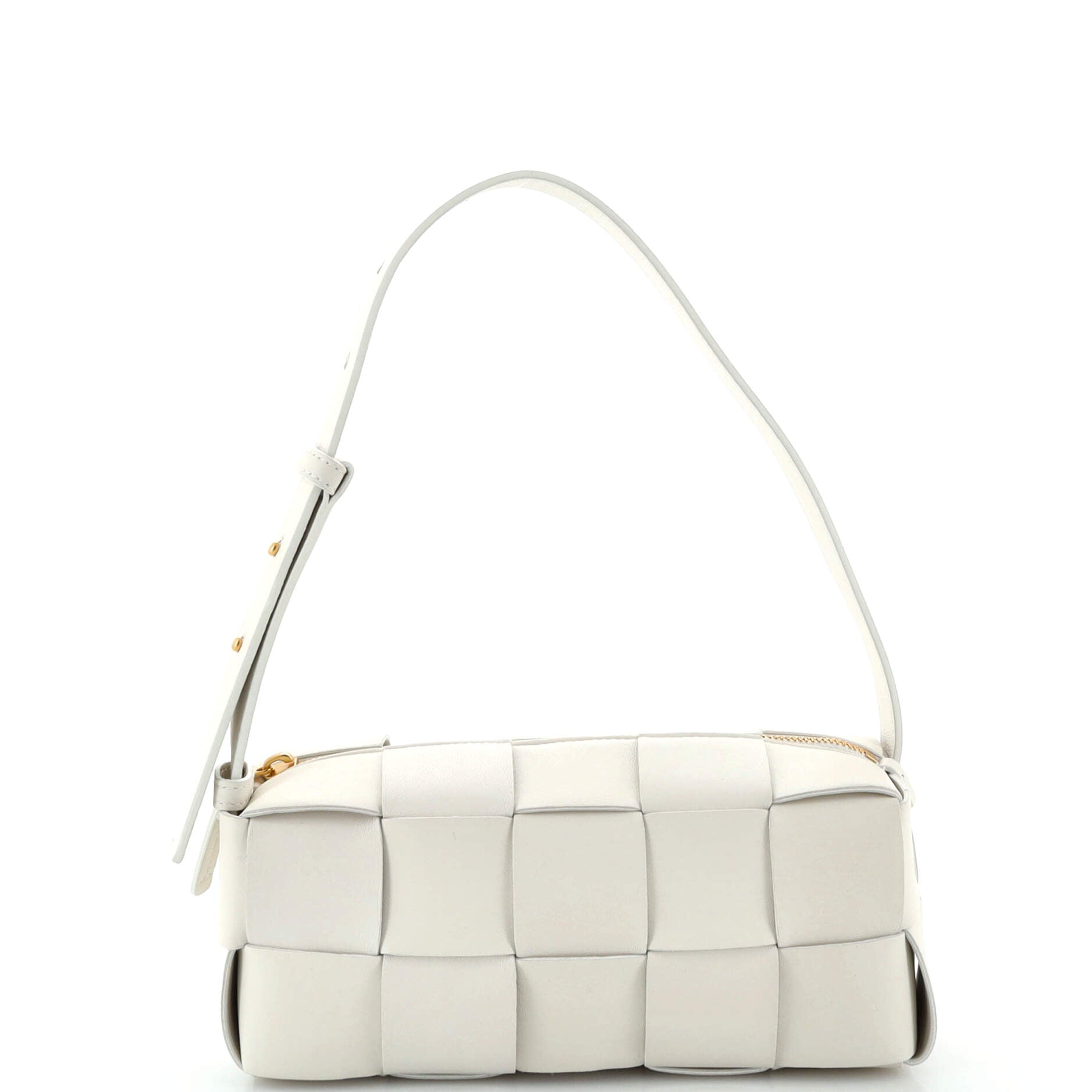 Bottega Veneta Brick Cassette Shoulder Bag Maxi Intrecciato Leather Small