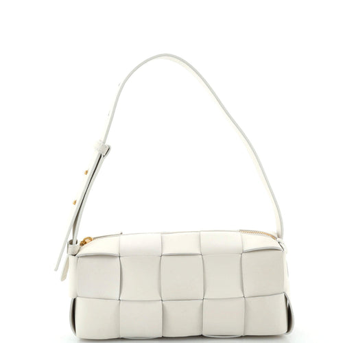 Bottega Veneta Brick Cassette Shoulder Bag Maxi Intrecciato Leather Small