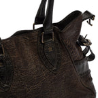 Fendi Dark Shimmer Leather Small Studded Chef De Jour Bag