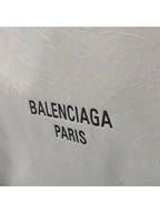 Balenciaga 742942 White color leather crush small shoulder bag