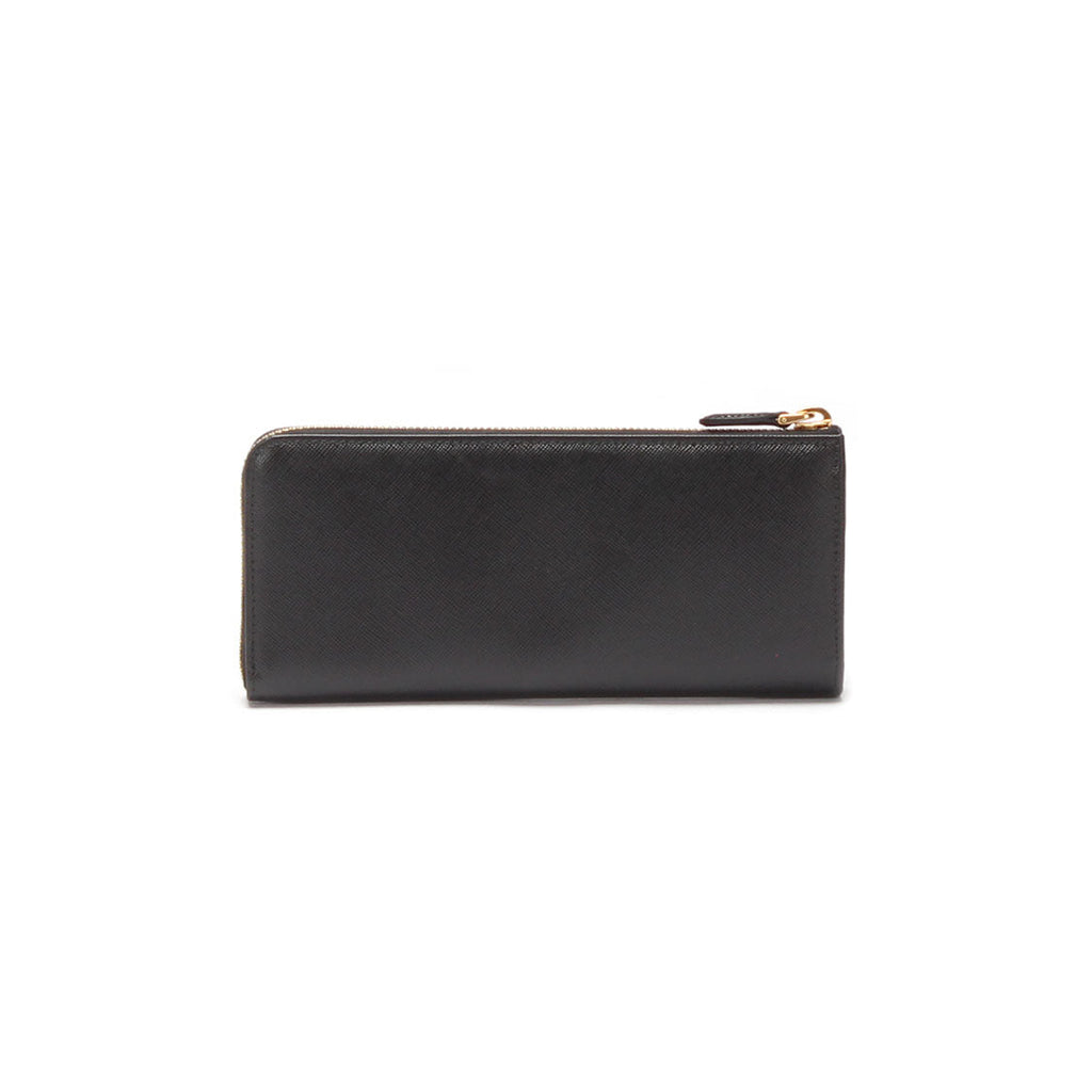 PRADA Saffiano Leather Zip Around Wallet