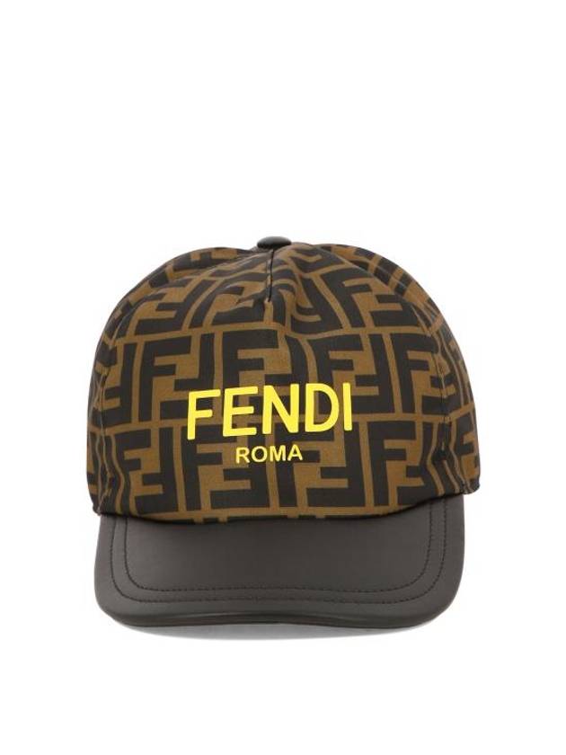 Fendi Kids FF Cap Hat Brown