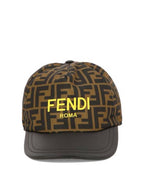 Fendi Kids FF Cap Hat Brown
