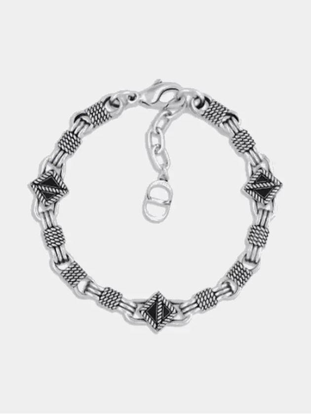 CD Diamond Buffalo Bracelet Silver Dior