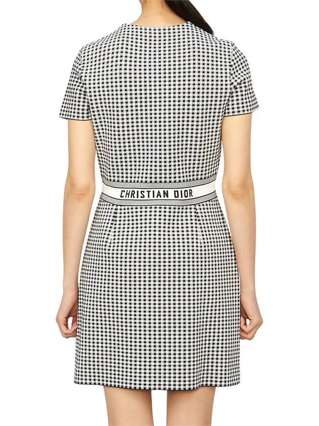 Check'n'Dior Knit Short Dress Dior