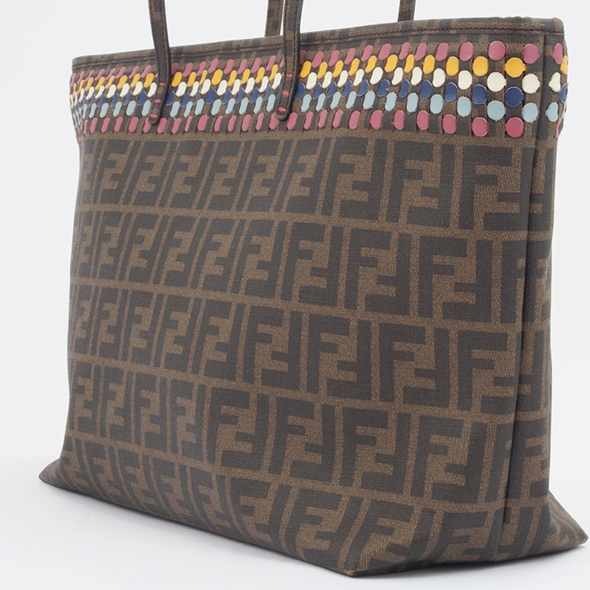 Fendi Zucca  Pvc Leather Shoulder Bag Tote Bag ()