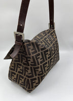 Fendi Mamma Baguette in Brown Zucca Canvas