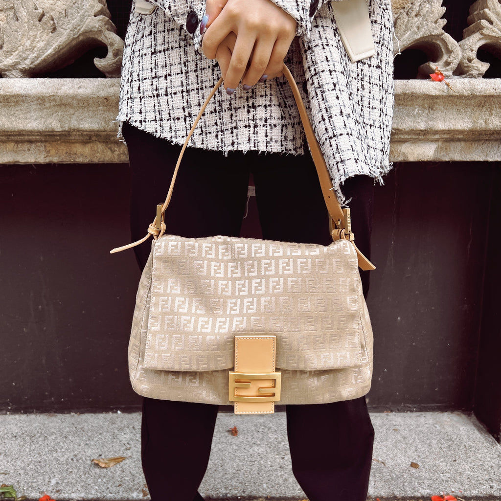 Fendi Zukka Mamma Baguette Shoulder Bag TWS