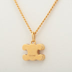Celine Triomphe Gold Rhinestone Necklace Costume Jewellery