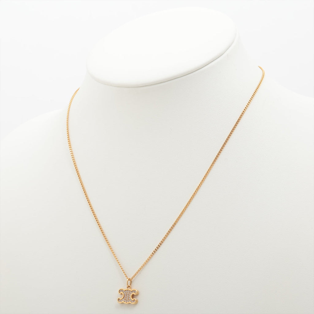 Celine Triomphe Gold Rhinestone Necklace Costume Jewellery