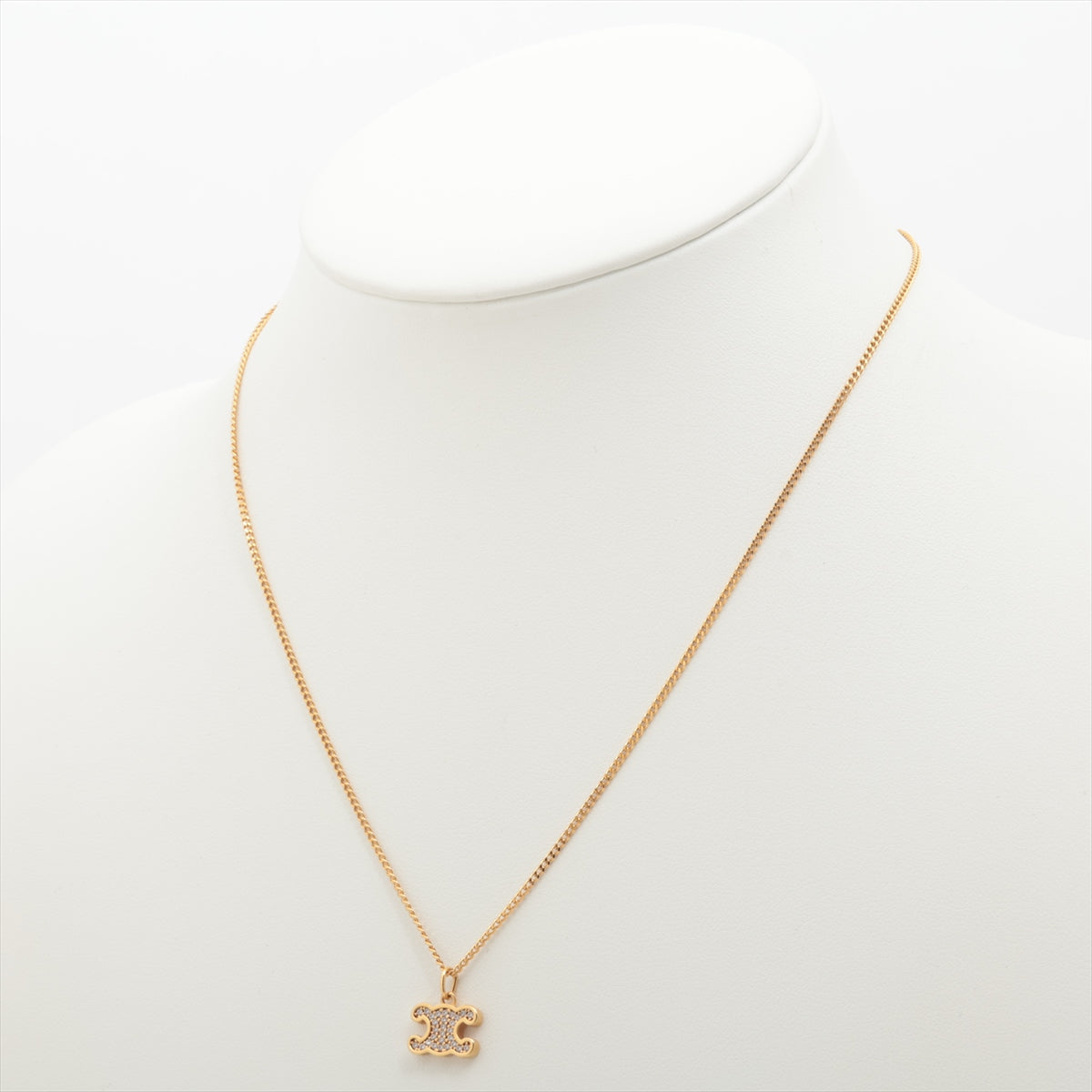 Celine Triomphe Gold Rhinestone Necklace Costume Jewellery