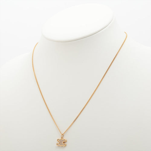 Celine Triomphe Gold Rhinestone Necklace Costume Jewellery