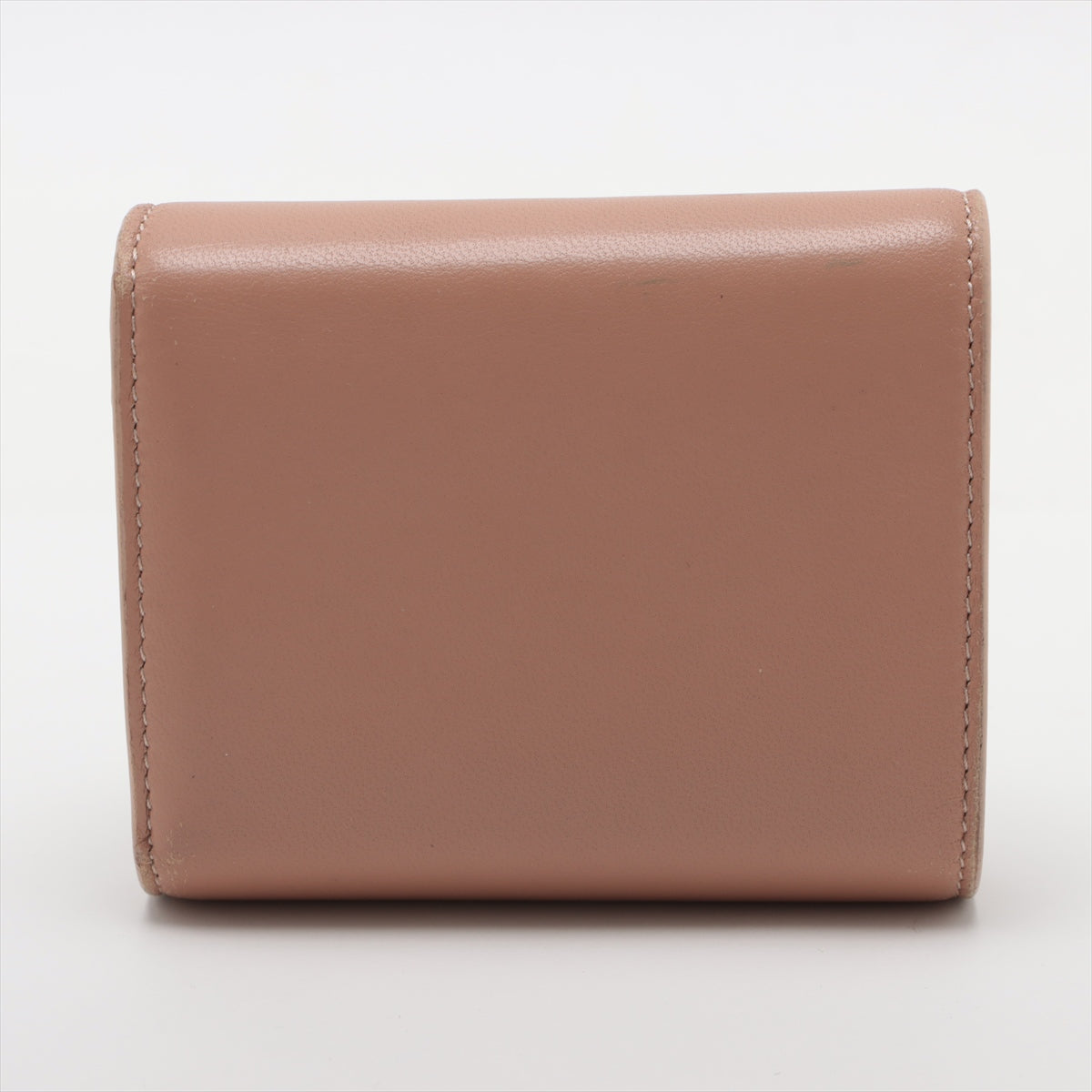 Celine Triomphe Beige Compact Flap Cardholder Wallet