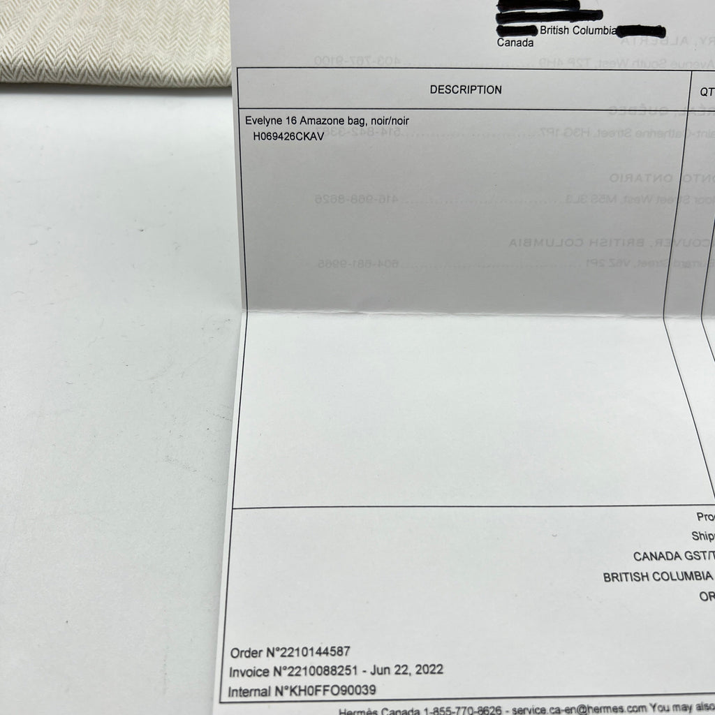 Hermes Evelyn 16 Black