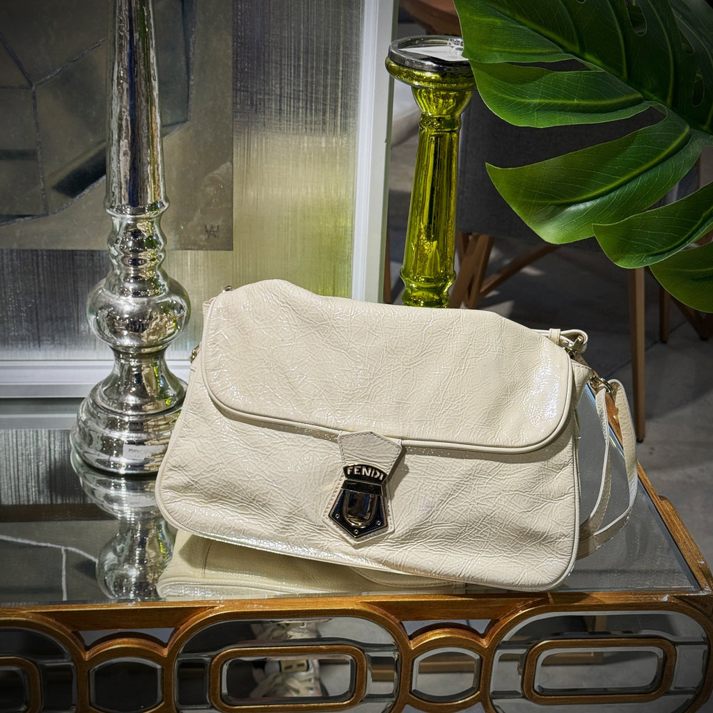 Fendi Baguette Patent Lather Shoulder Bag TWS