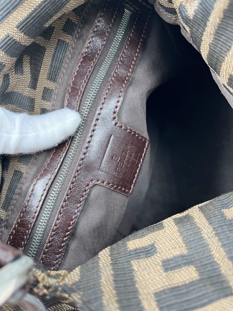 Fendi Mini Mamma Baguette in Brown Zucca Canvas