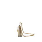 Saint Laurent/YSL Cassandra Chain Wallet Calfskin White GHW