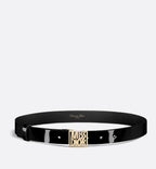 Miss Dior Belt Black Patent Calfskin 25 mm