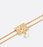 Miss Dior Bracelet Gold Finish Metal And A White Resin Pearl