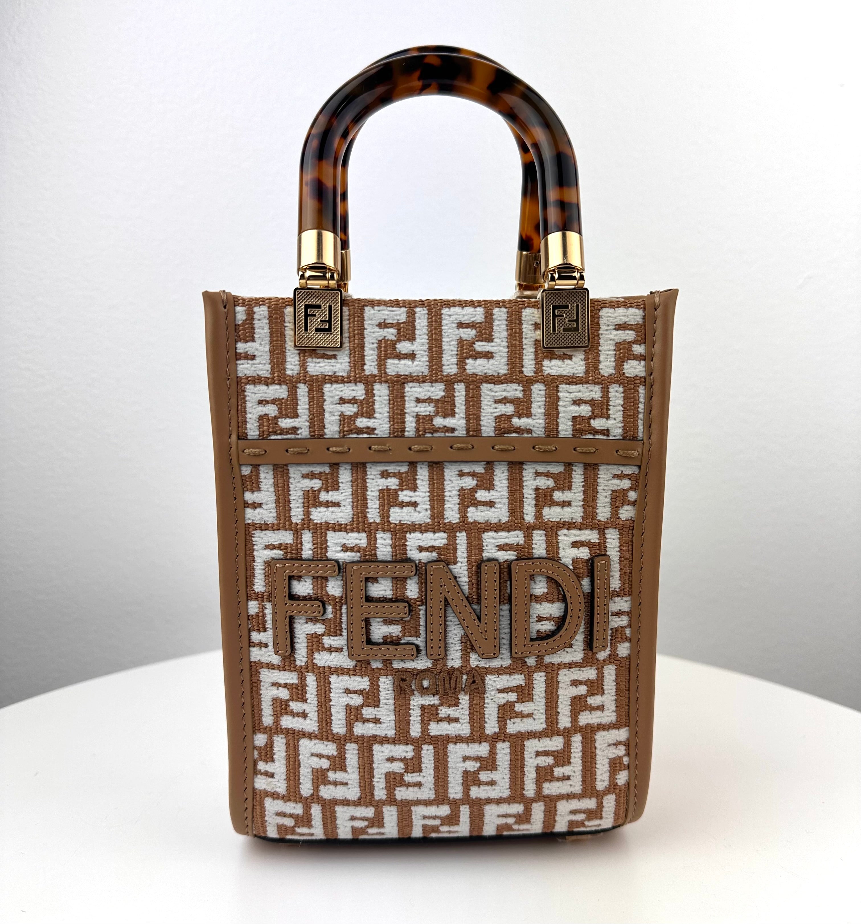Fendi Mini Sunshine Shopper Raffia bag