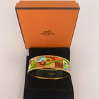 Hermes Wide Enamel Bangle Bracelet