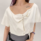 Chloe White Bow Shirt