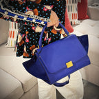 Celine Medium Calfskin & Suede Leather Trapeze bag TWS