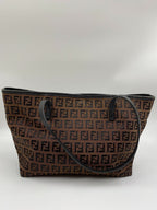 Fendi mini Tote in Brown Zucca Canvas