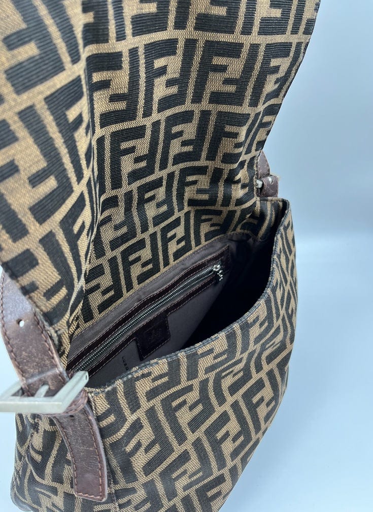 Fendi Mamma Baguette in Brown Zucca Canvas