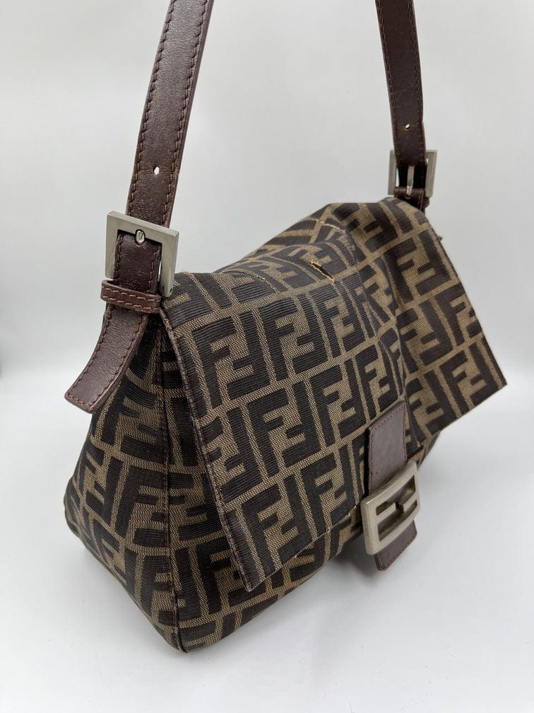 Fendi Mamma Baguette in Brown Zucca Canvas