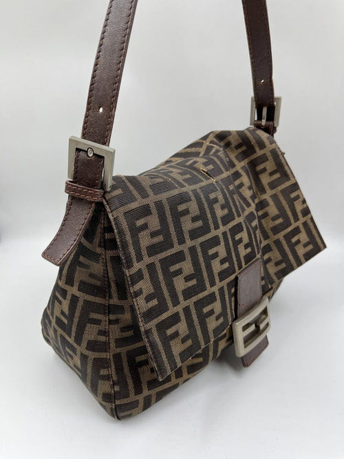 Fendi Mamma Baguette in Brown Zucca Canvas