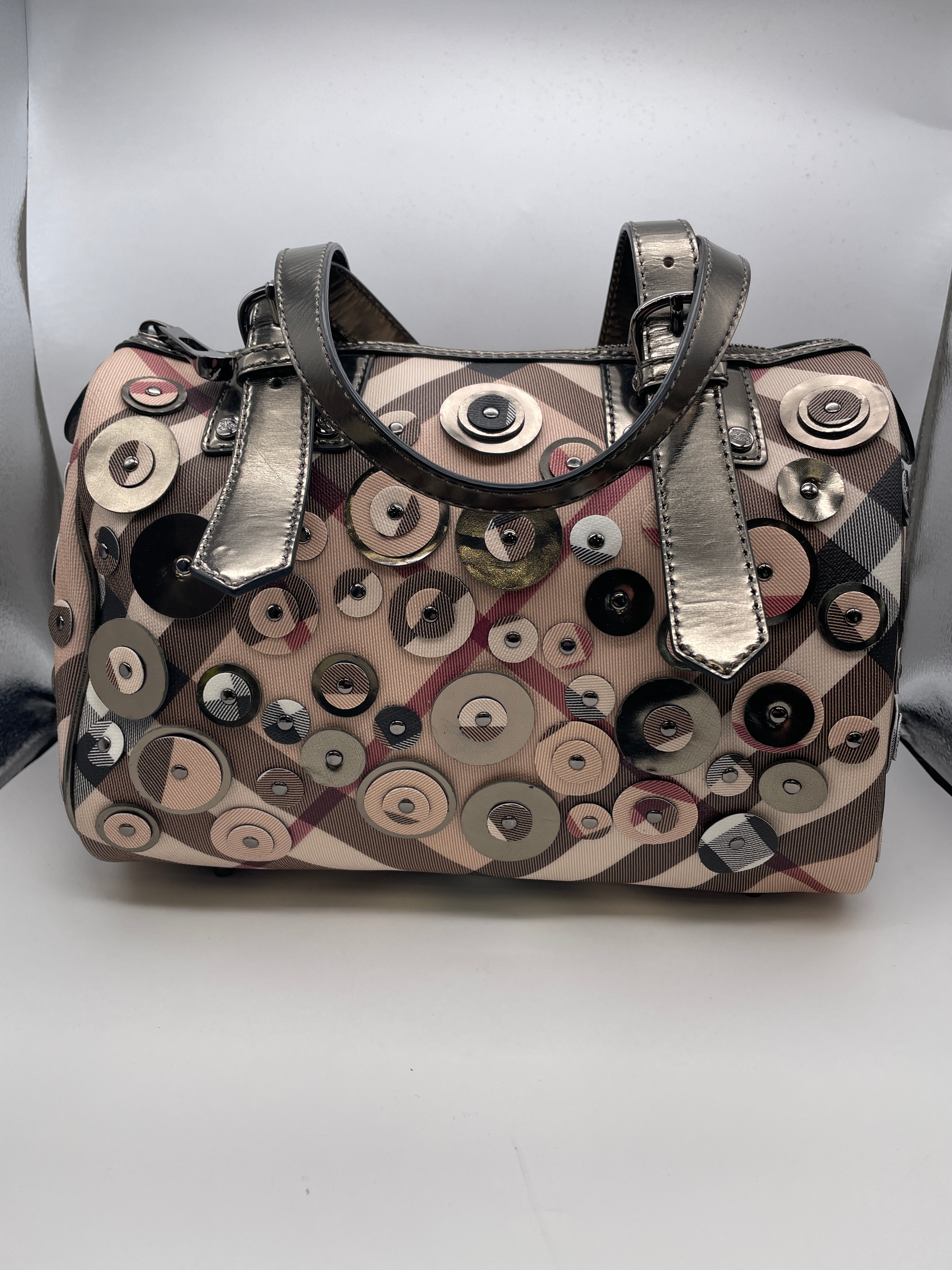 Burberry Tartan Print Bowling Bag