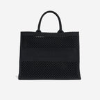 Dior Large Book Tote - Black Mesh