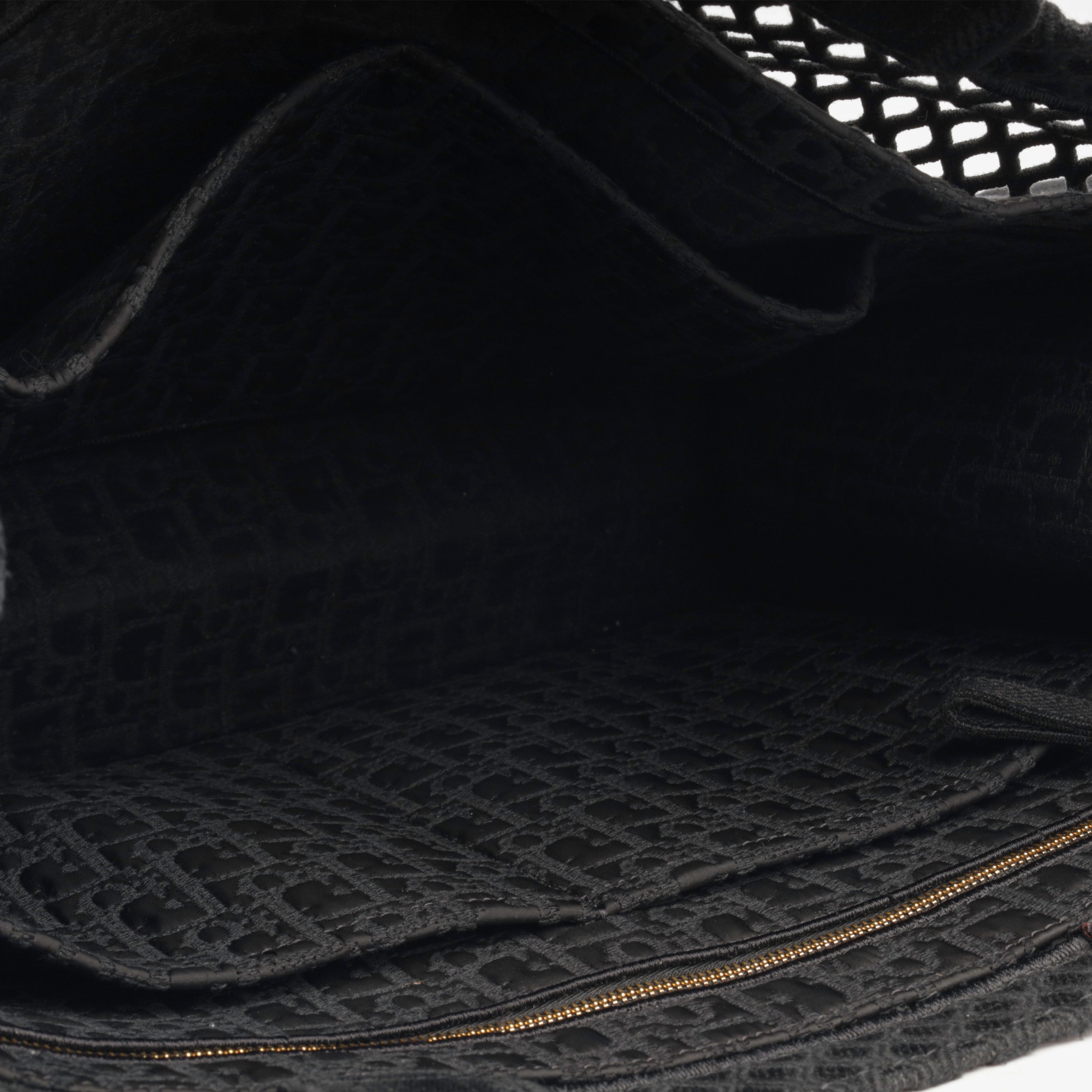 Dior Large Book Tote - Black Mesh