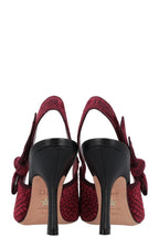 CHRISTIAN DIOR J'Adior Slingback Heels Velvet Bordeaux