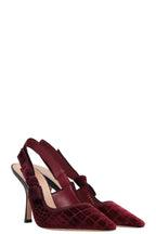 CHRISTIAN DIOR J'Adior Slingback Heels Velvet Bordeaux