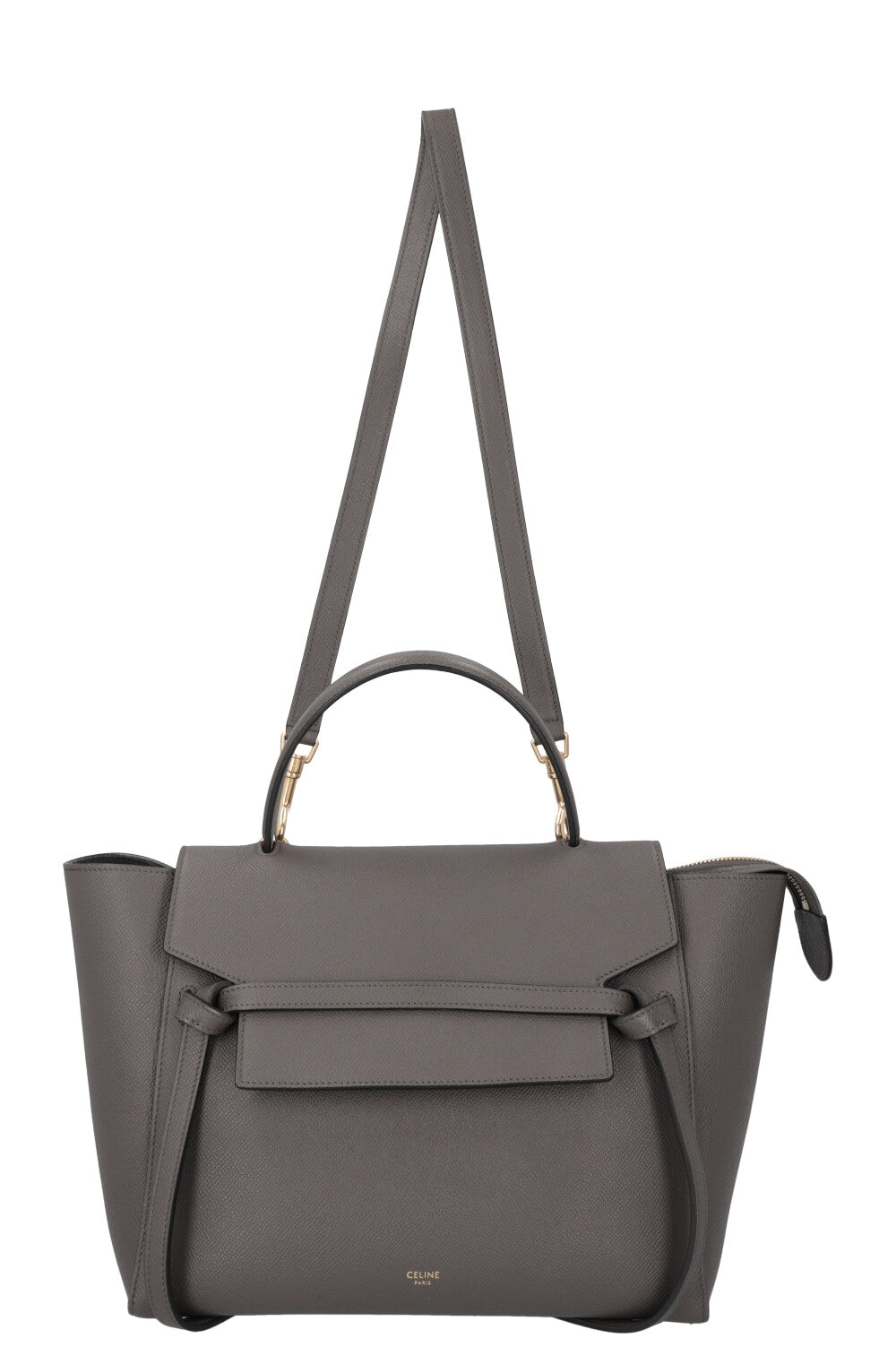 CELINE Mini Belt Bag Leather Grey