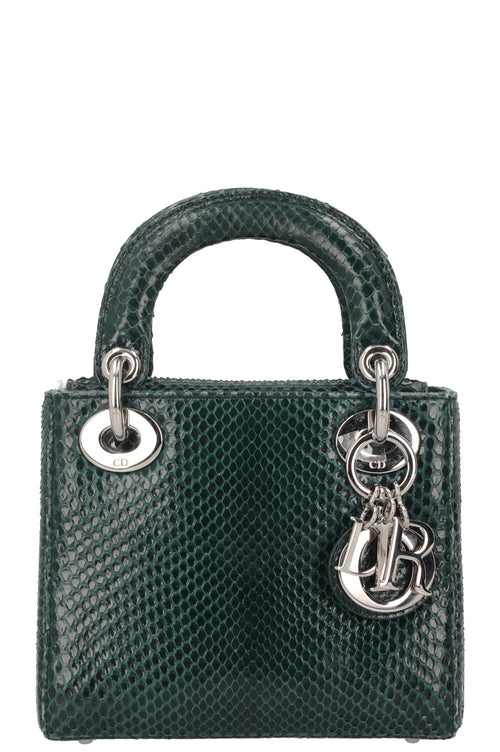 CHRISTIAN DIOR Mini Lady Dior Python