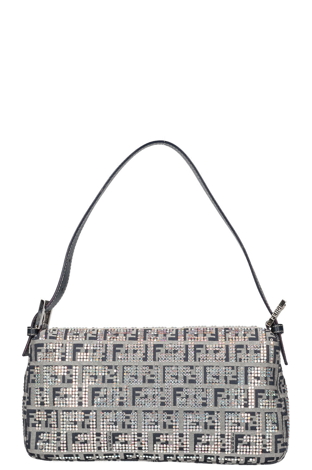 FENDI Zucchino Crystal Baguette Bag