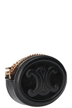 CELINE Triomphe Oval Crossbody Bag Black