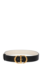 CHRISTIAN DIOR Reversible Saddle Belt Black White