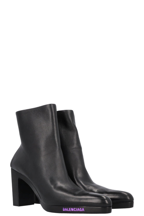 BALENCIAGA Ankle Boots Light Logo Black
