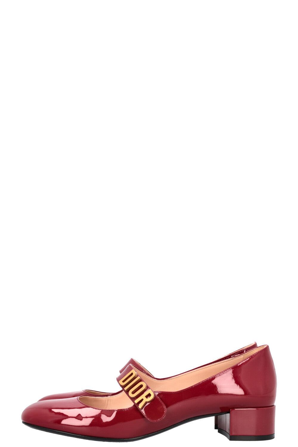 CHRISTIAN DIOR Baby-D Mary Jane Heels Burgundy