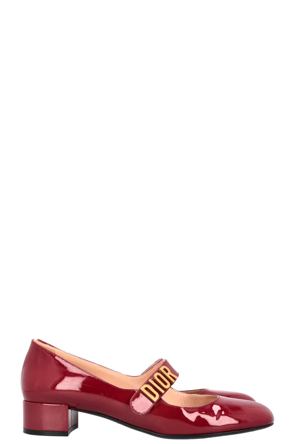 CHRISTIAN DIOR Baby-D Mary Jane Heels Burgundy