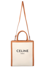 CELINE Cabas Vertical Tote Bag Medium Ivory Brown