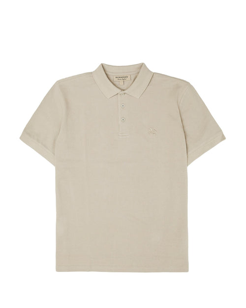 Burberry Cotton Polo Shirt Short Sleeves Men Beige