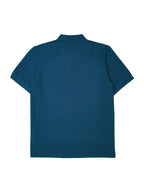 Burberry Short Sleeve Polo Shirt Men Aquamarine Blue