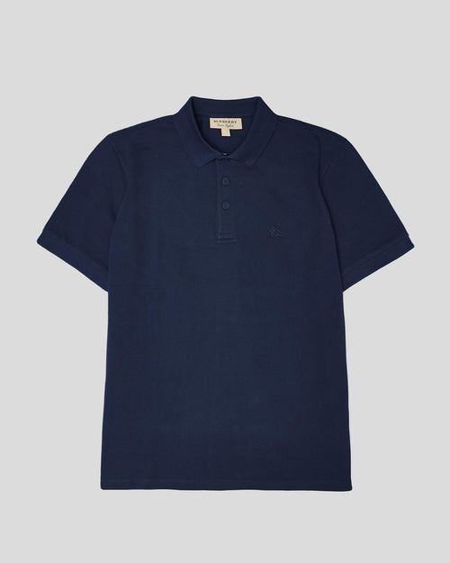 Burberry Short Sleeve Polo Shirt Men Navy Blue