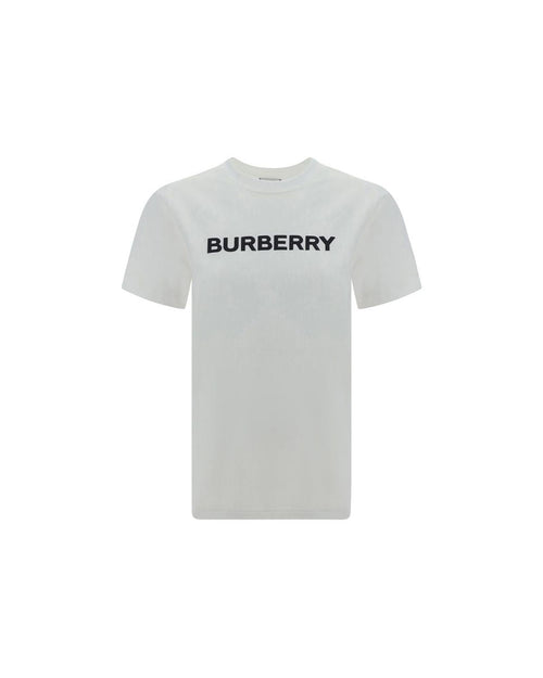Burberry Logo TShirt Short Sleeves Women White Tops