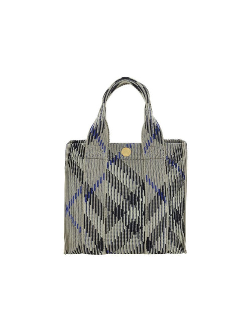 Burberry Knitted Lola Bag Small Size Women Gray Handbags